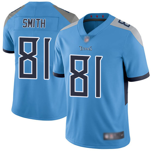Tennessee Titans Limited Light Blue Men Jonnu Smith Alternate Jersey NFL Football 81 Vapor Untouchable